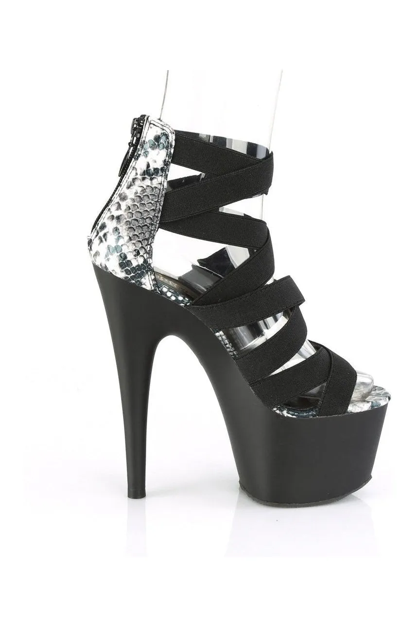 ADORE-748SP Exotic Sandal | Black Elastic