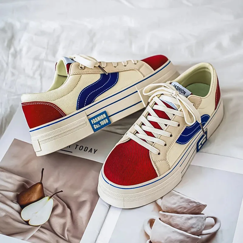 ADVBRIDGE  -  Spring New Canvas Shoes Women Breathable Board Shoes Students Casual Sneakers Lace-Up Athletic Tennis Trainers Jogging Shoes