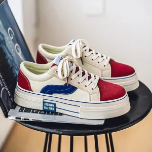 ADVBRIDGE  -  Spring New Canvas Shoes Women Breathable Board Shoes Students Casual Sneakers Lace-Up Athletic Tennis Trainers Jogging Shoes