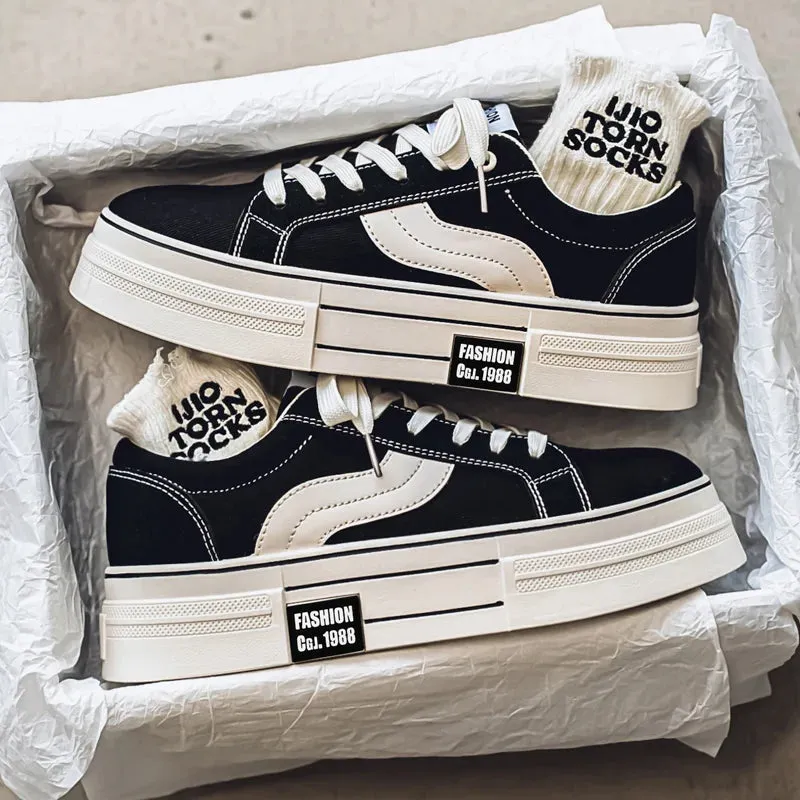 ADVBRIDGE  -  Spring New Canvas Shoes Women Breathable Board Shoes Students Casual Sneakers Lace-Up Athletic Tennis Trainers Jogging Shoes