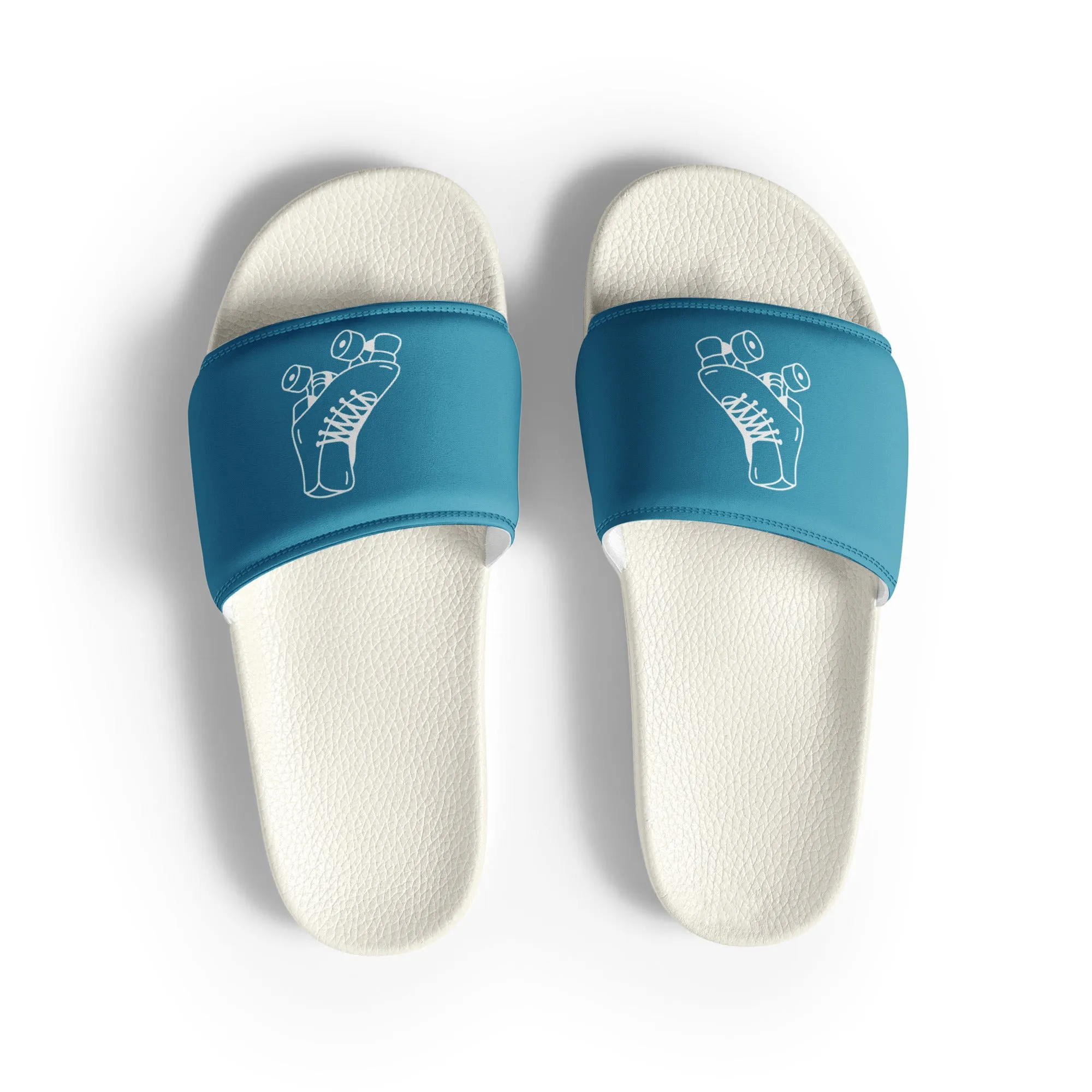 Airfros And Babyhairs Thick Couple Skaters Blue Men’s slides