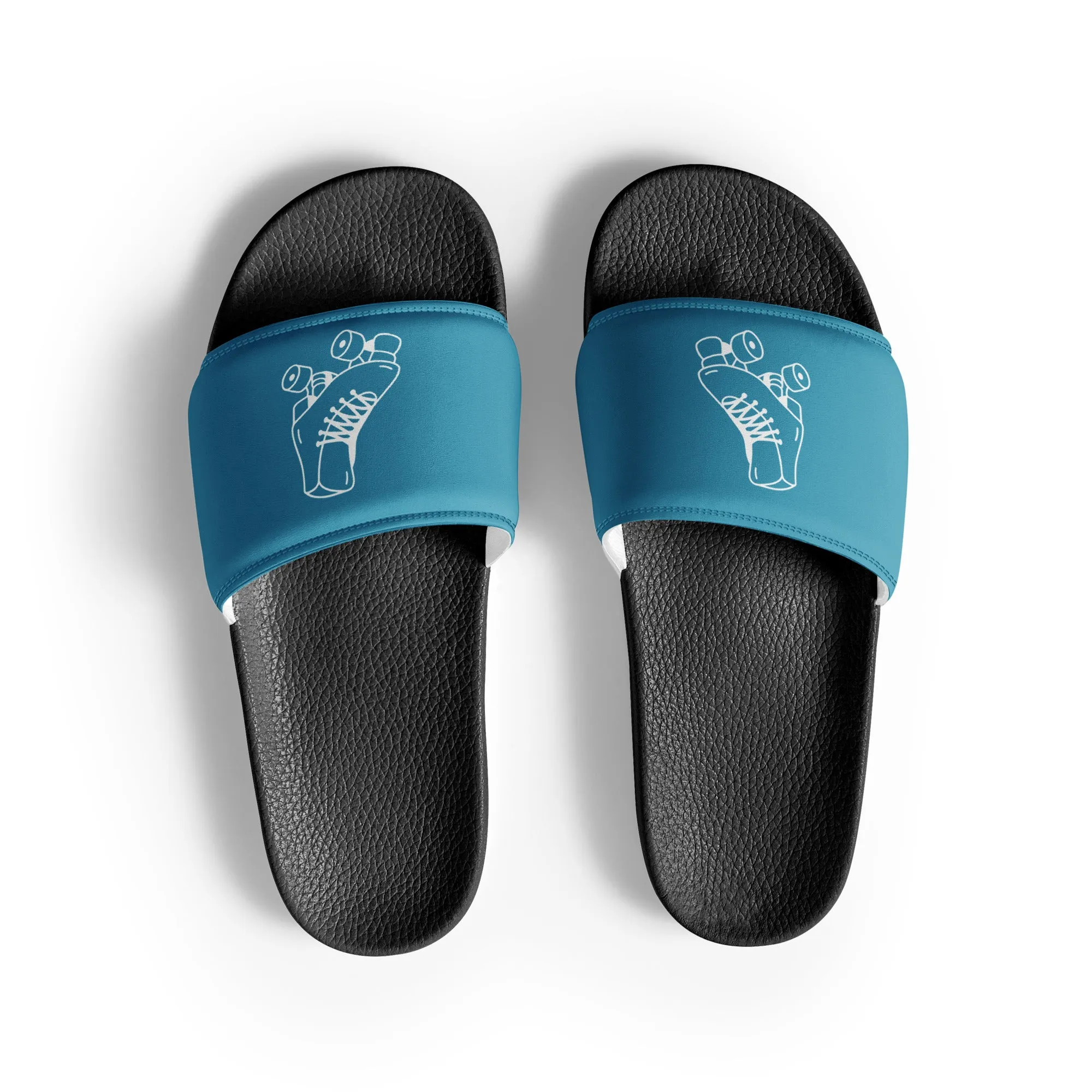 Airfros And Babyhairs Thick Couple Skaters Blue Men’s slides