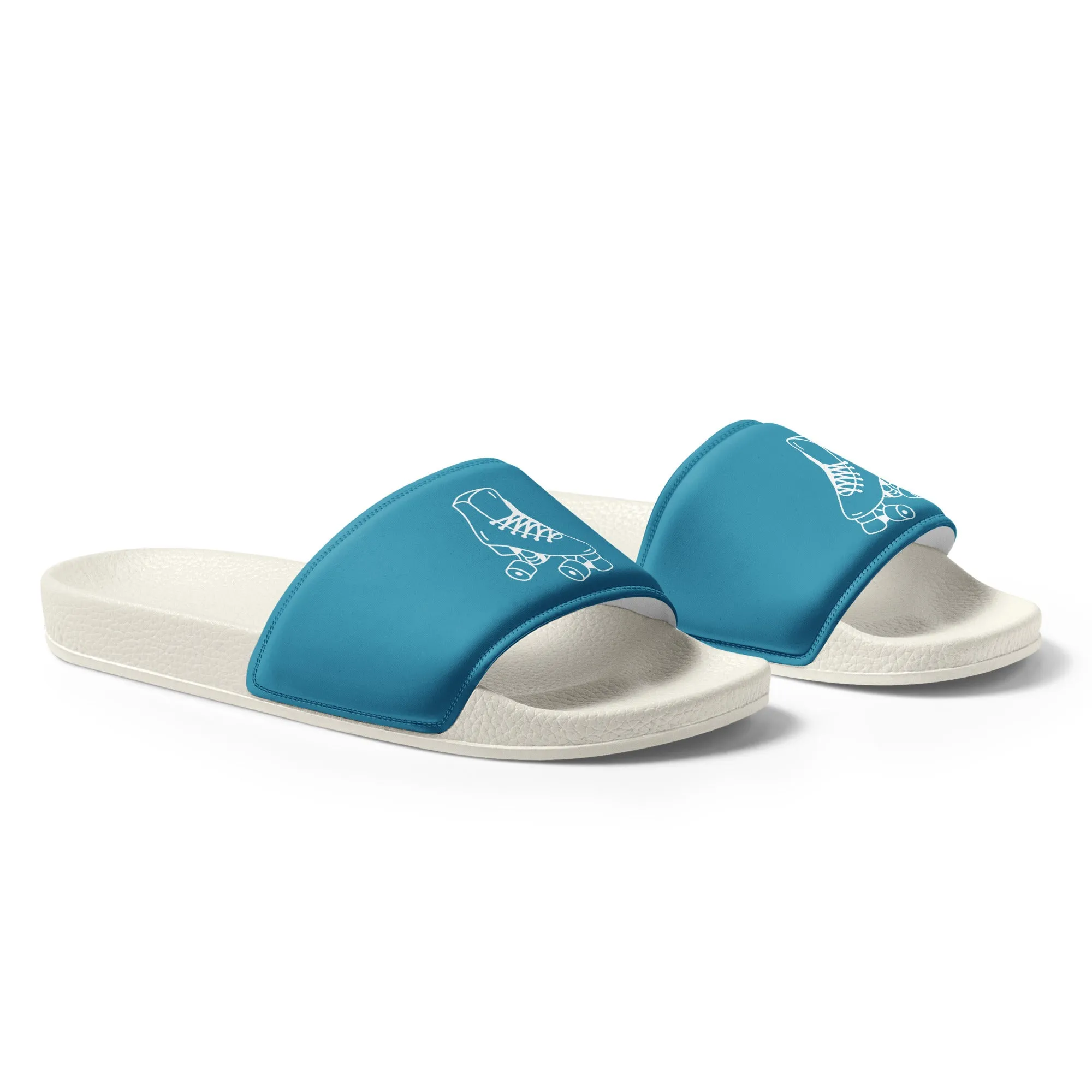 Airfros And Babyhairs Thick Couple Skaters Blue Men’s slides