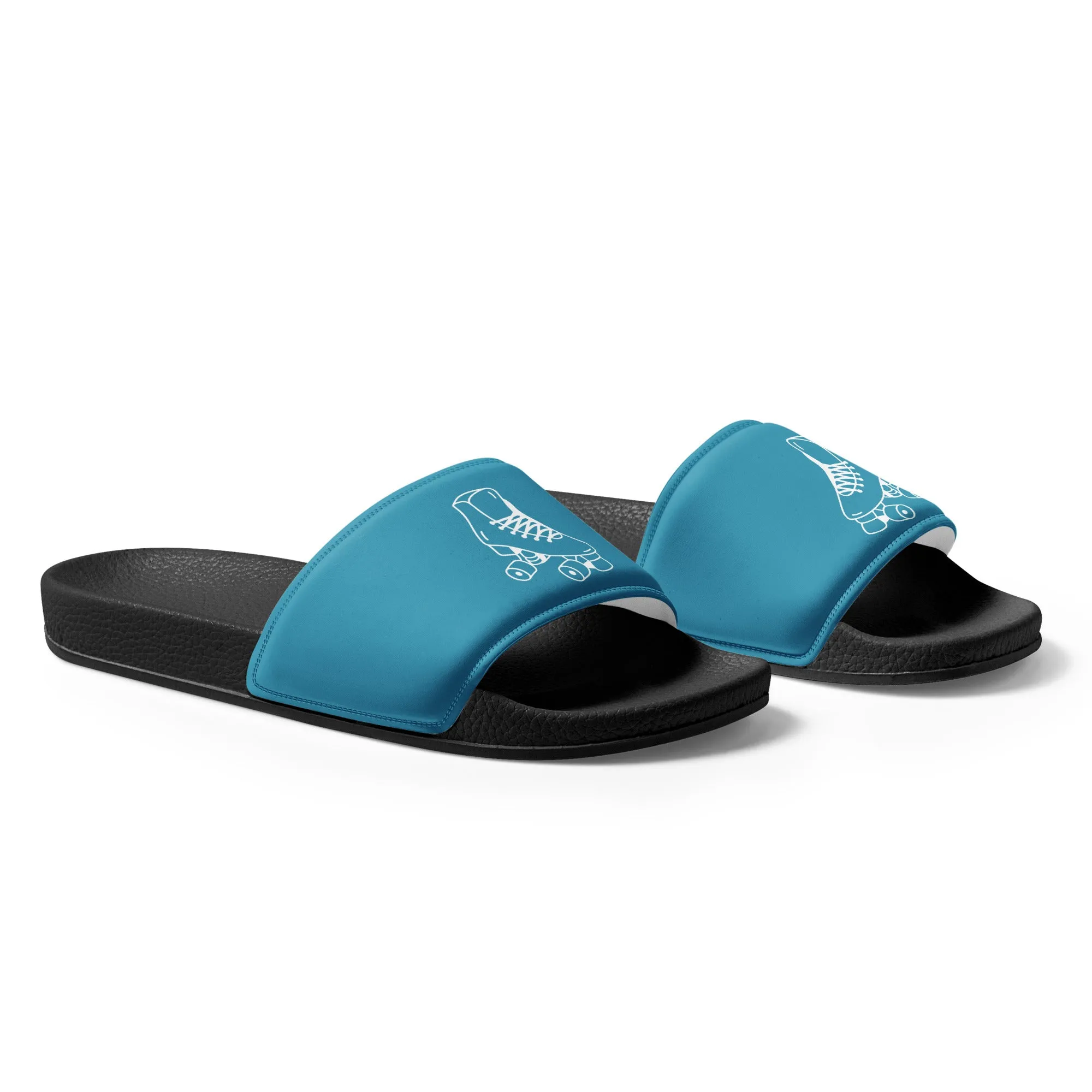 Airfros And Babyhairs Thick Couple Skaters Blue Men’s slides