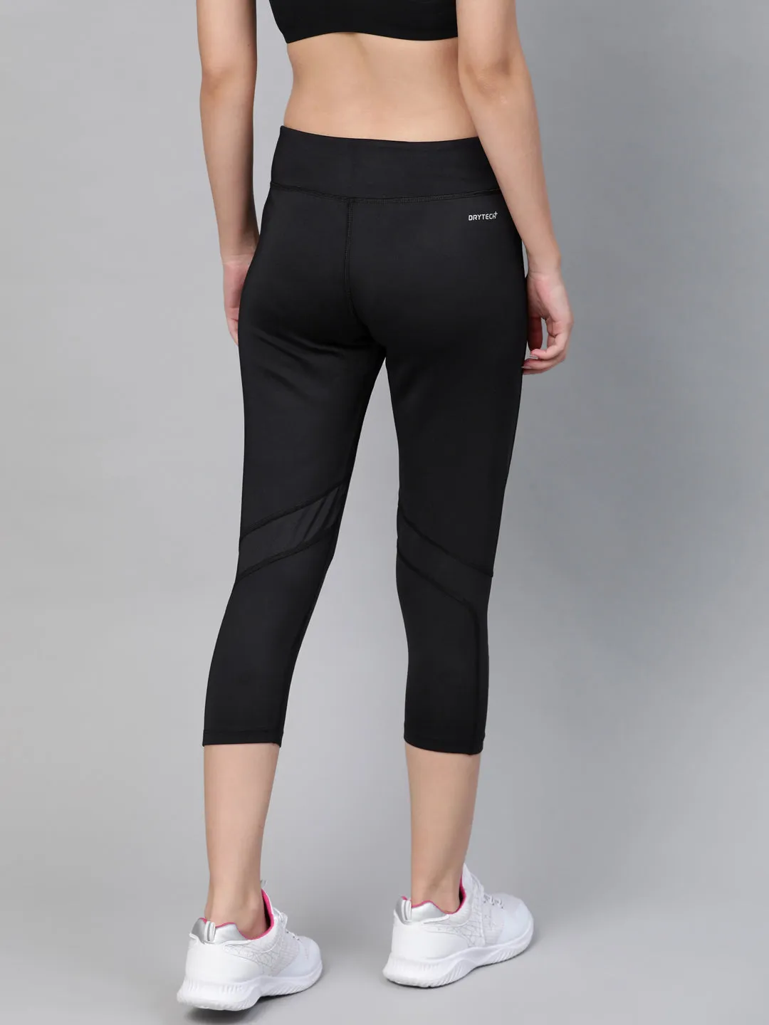 Alcis Women Solid Black Tights