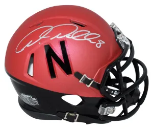 AMEER ABDULLAH SIGNED NEBRASKA CORNHUSKERS RED SPEED MINI HELMET COA