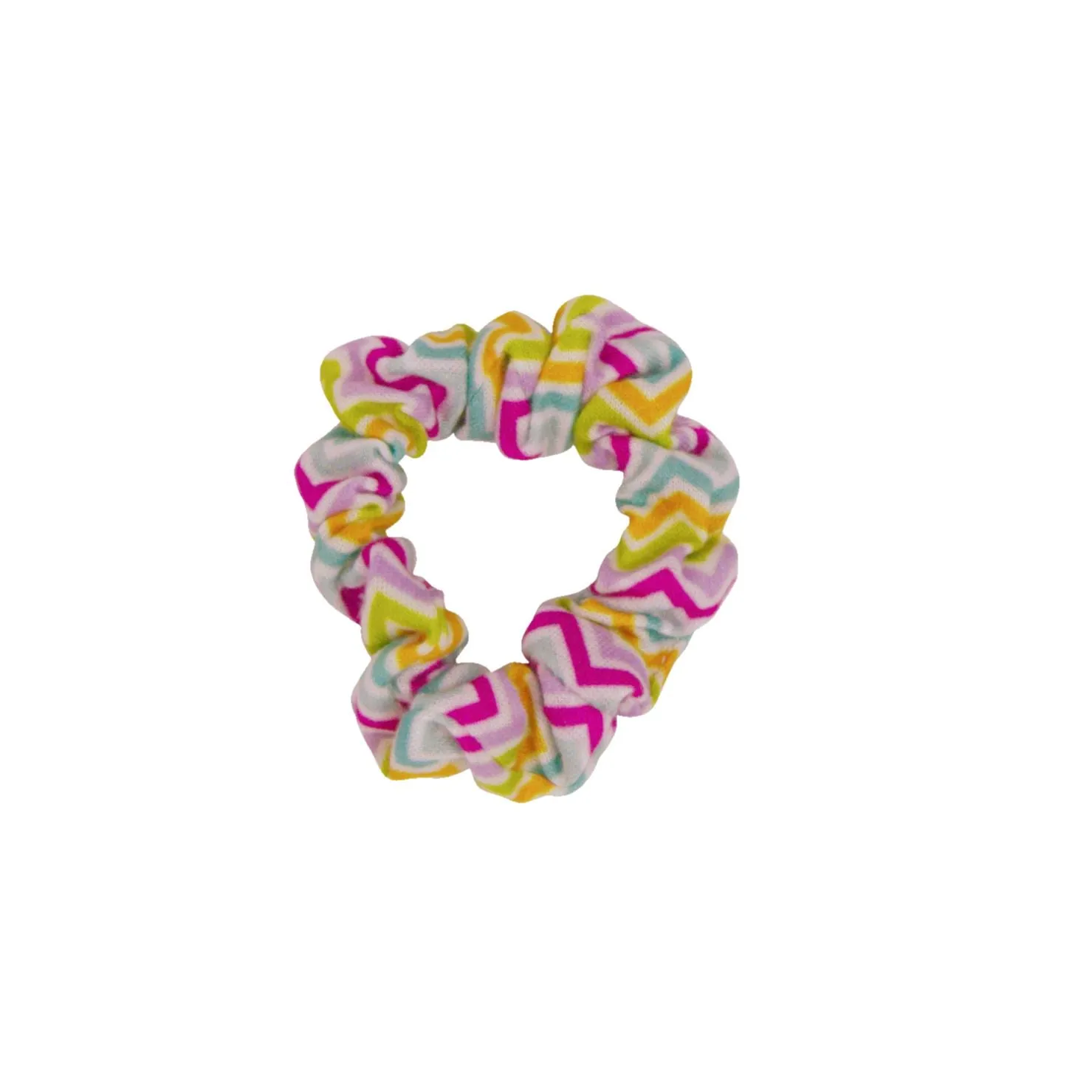 Amelia Beauty, Medium Pastel Stripe Jersey Scrunchies, 2.5in Diameter, Gentle on Hair, Strong Hold, No Snag, No Dents or Creases. 10 Pack