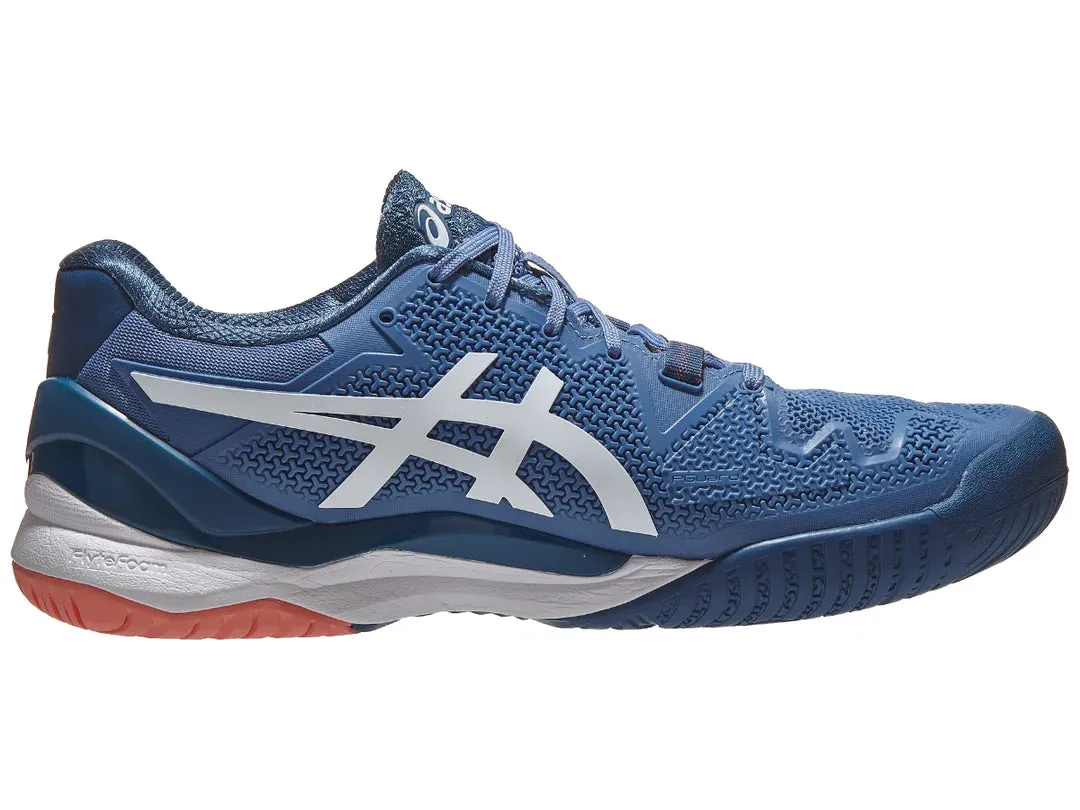 Asics Gel Resolution 8 Blue Harmony/White Men's Tennis Shoes - NEW ARRIVAL