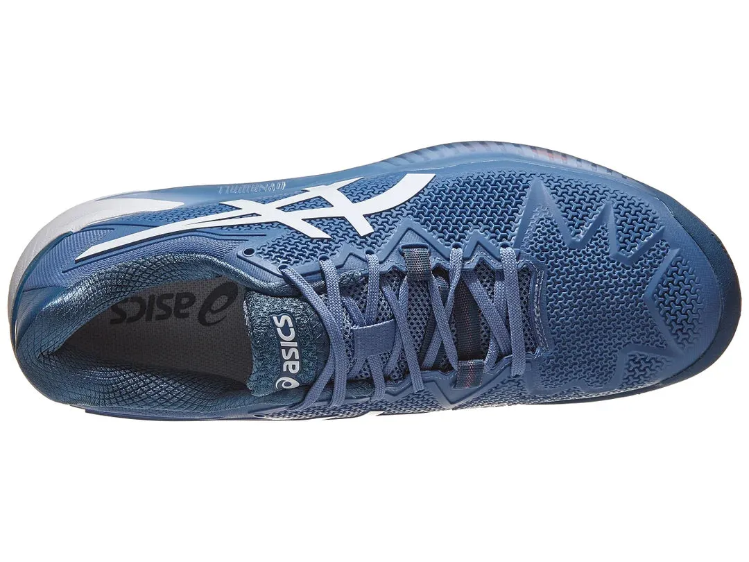 Asics Gel Resolution 8 Blue Harmony/White Men's Tennis Shoes - NEW ARRIVAL