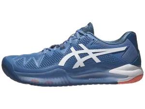 Asics Gel Resolution 8 Blue Harmony/White Men's Tennis Shoes - NEW ARRIVAL