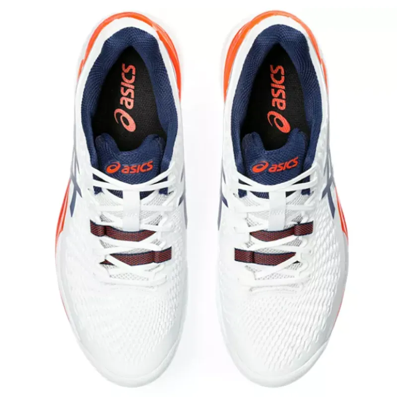 Asics Gel Resolution 9 White Blue Expance Men Tennis Shoes