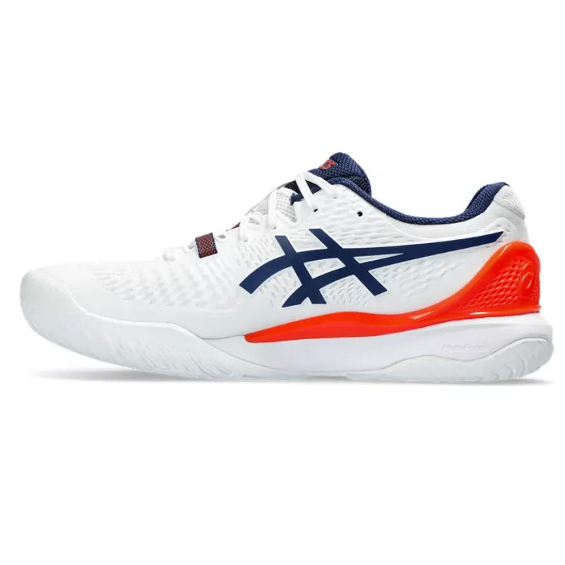 Asics Gel Resolution 9 White Blue Expance Men Tennis Shoes