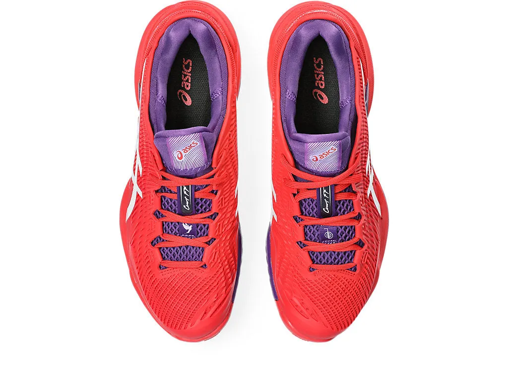 Asics Men's COURT FF 3 NOVAK Tennis Shoes in Classic Red/White