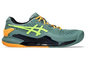 Asics Men's GEL-RESOLUTION 9 PADEL Tennis Shoes in Celadon/Safety Yellow