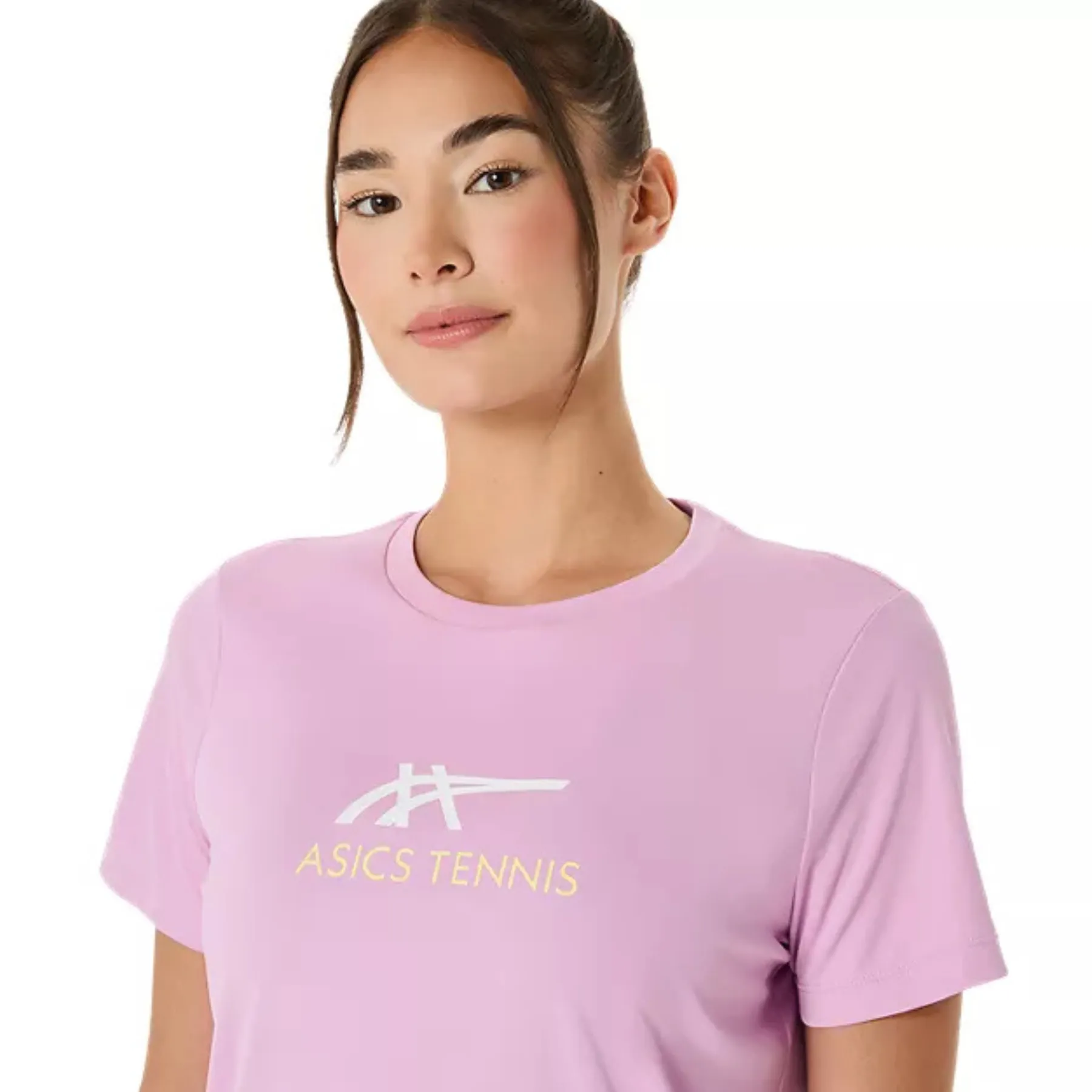 Asics Women Court Tennis Graphic Tee - Light Ube/Brilliant White