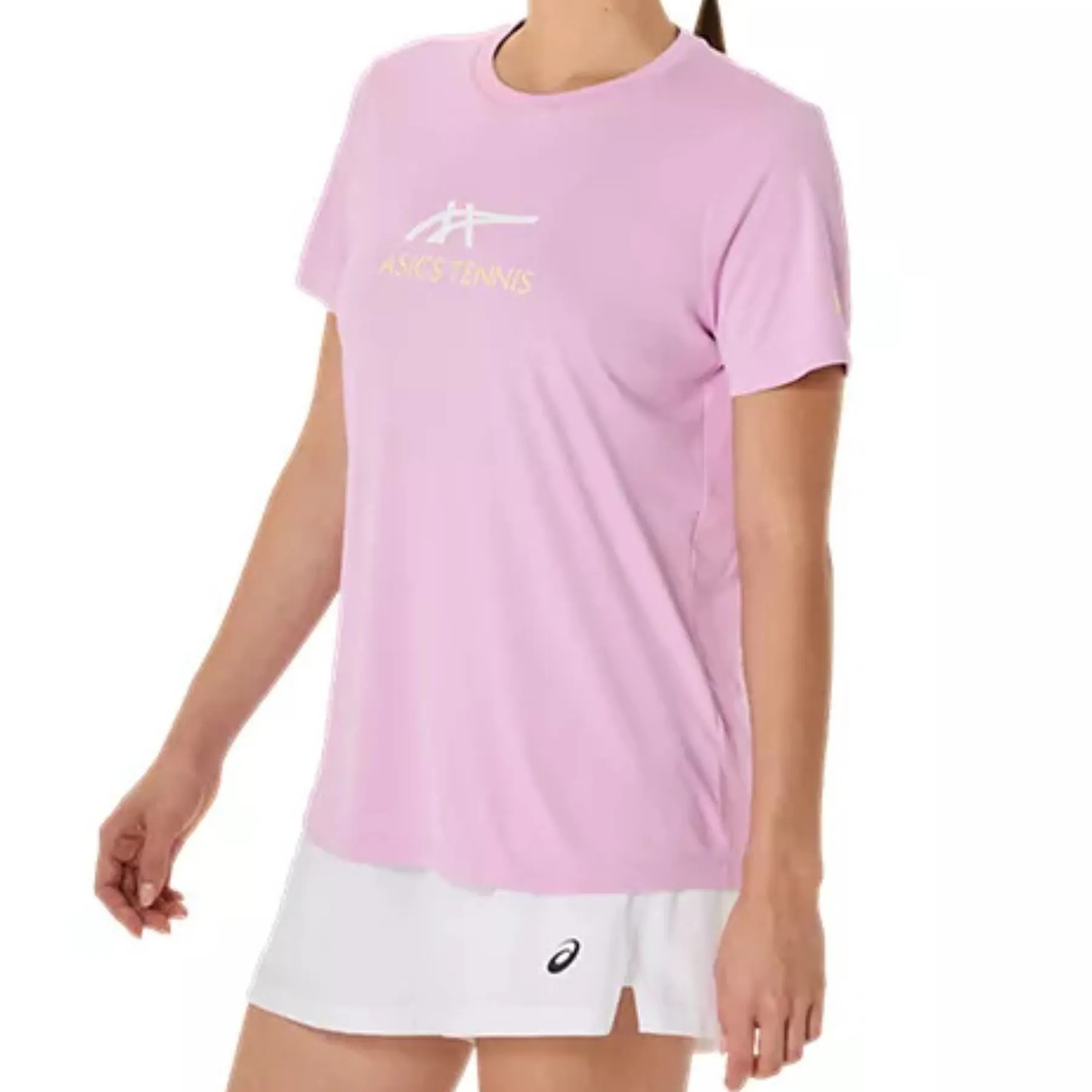 Asics Women Court Tennis Graphic Tee - Light Ube/Brilliant White