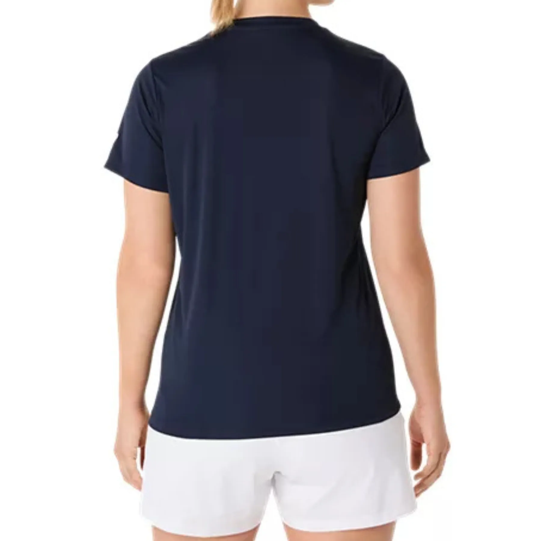 Asics Women Court Tennis Graphic Tee - Midnight/Huddle Yellow