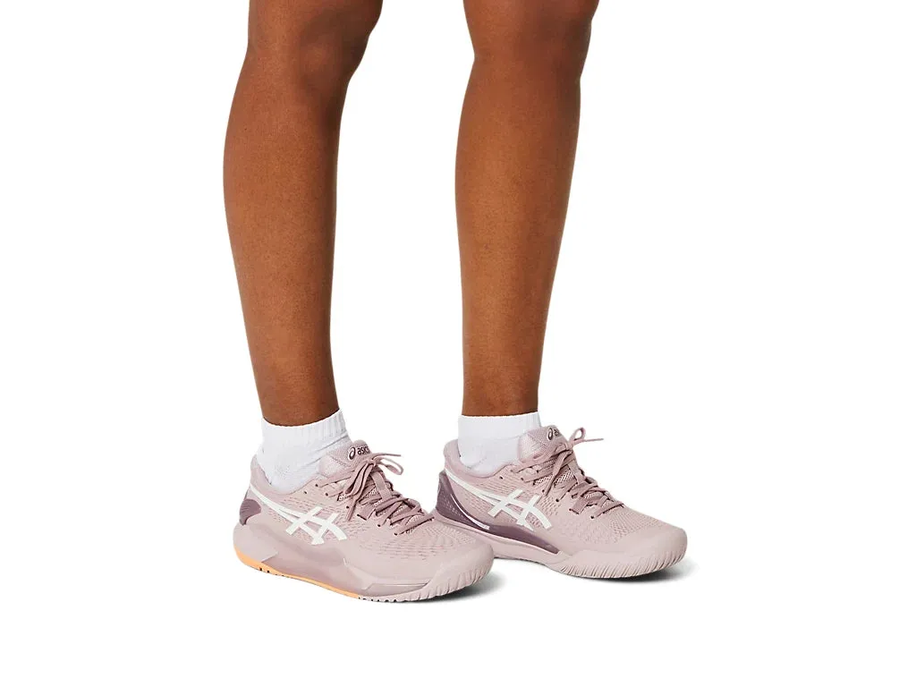 Asics Women's Gel-Resolution 9 Tennis Shoes in Watershed Rose/White