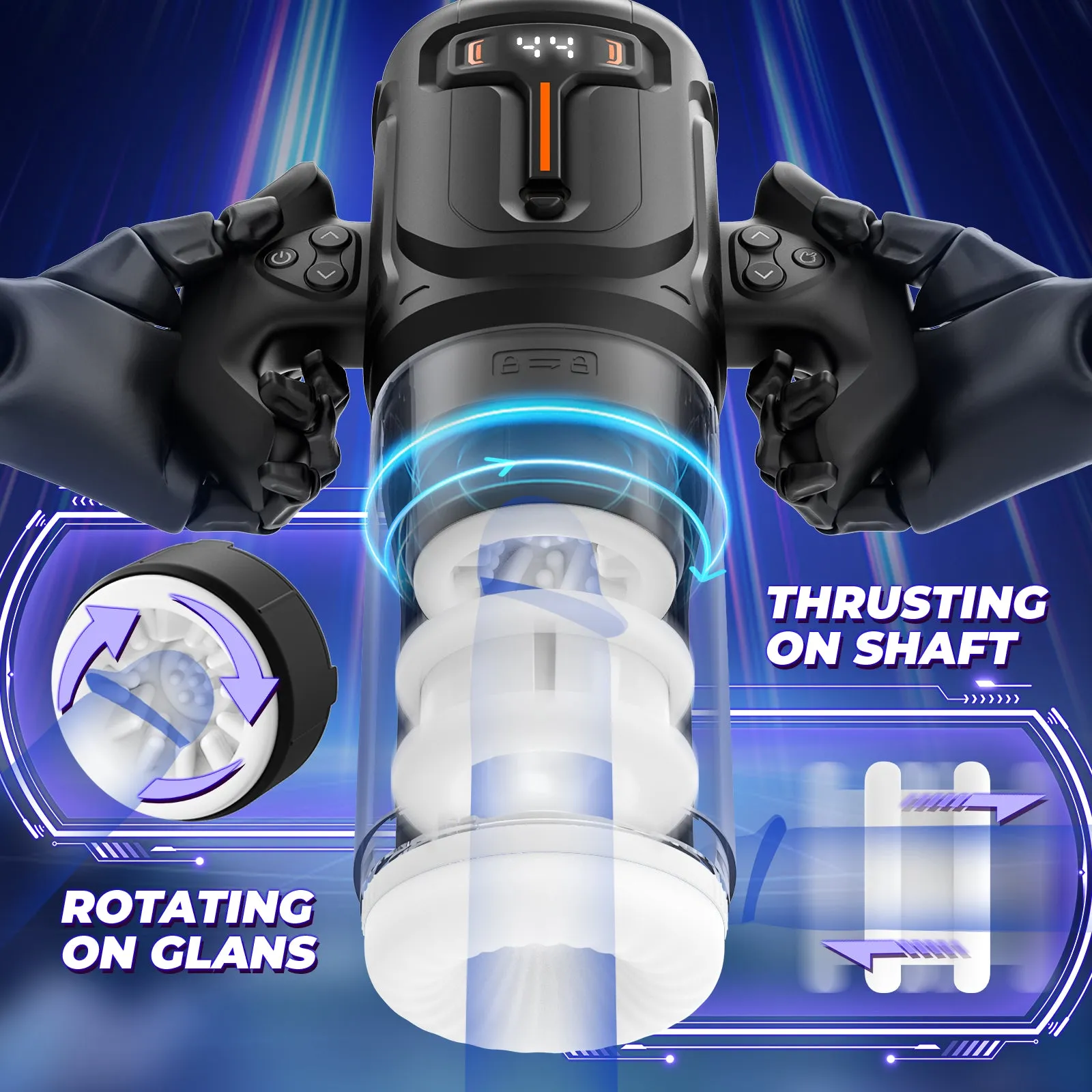 Automatic Thrusting & Rotating Male Masturbator Sex Toy