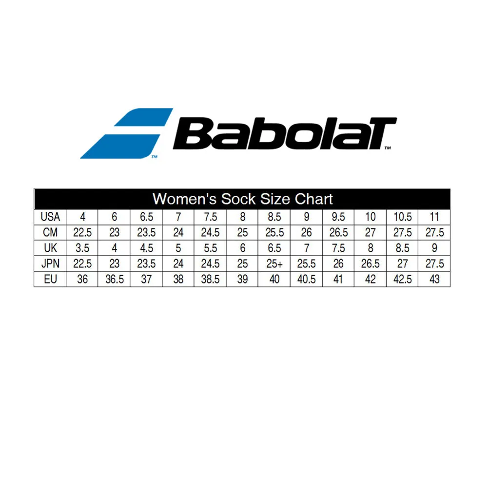 Babolat Women's Pro 360 1 Pack Socks (White/Yellow)