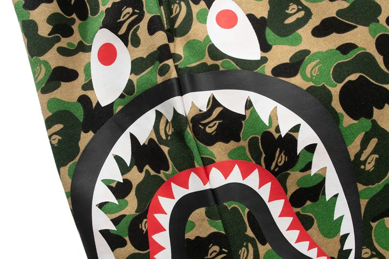 BAPE ABC Camo Side Shark Sweat Shorts