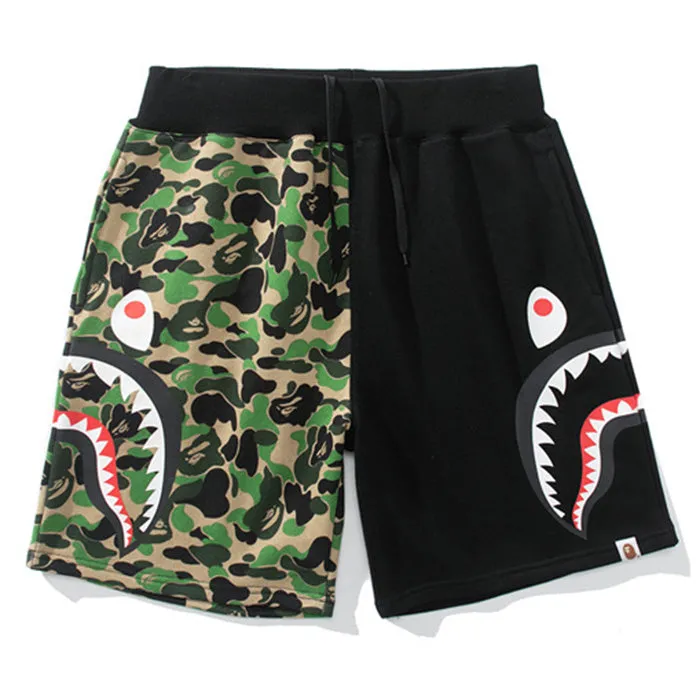 BAPE ABC Camo Side Shark Sweat Shorts