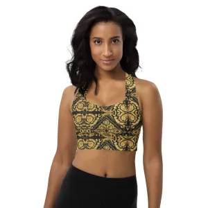 Baroque Print Longline Sports Bra