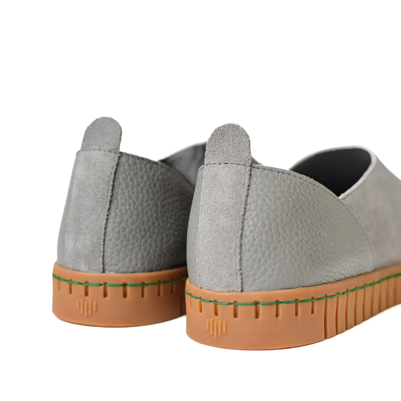BENDY Women's grey flat shoes - Italian leather