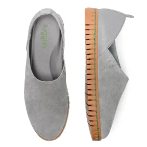 BENDY Women's grey flat shoes - Italian leather