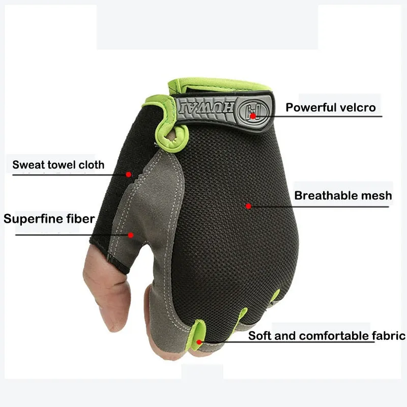 Bicycle Anti Slip Cycling Half Gloves
