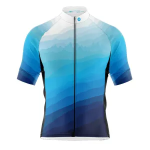 Big and Tall Mens Blue Peaky Cycling Jersey