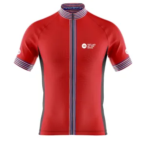 Big and Tall Mens Classic Red Cycling Jersey