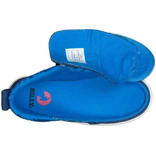 BILLY Blue Sharks Classic Lace High Adaptive Shoes (Easy On/Off)