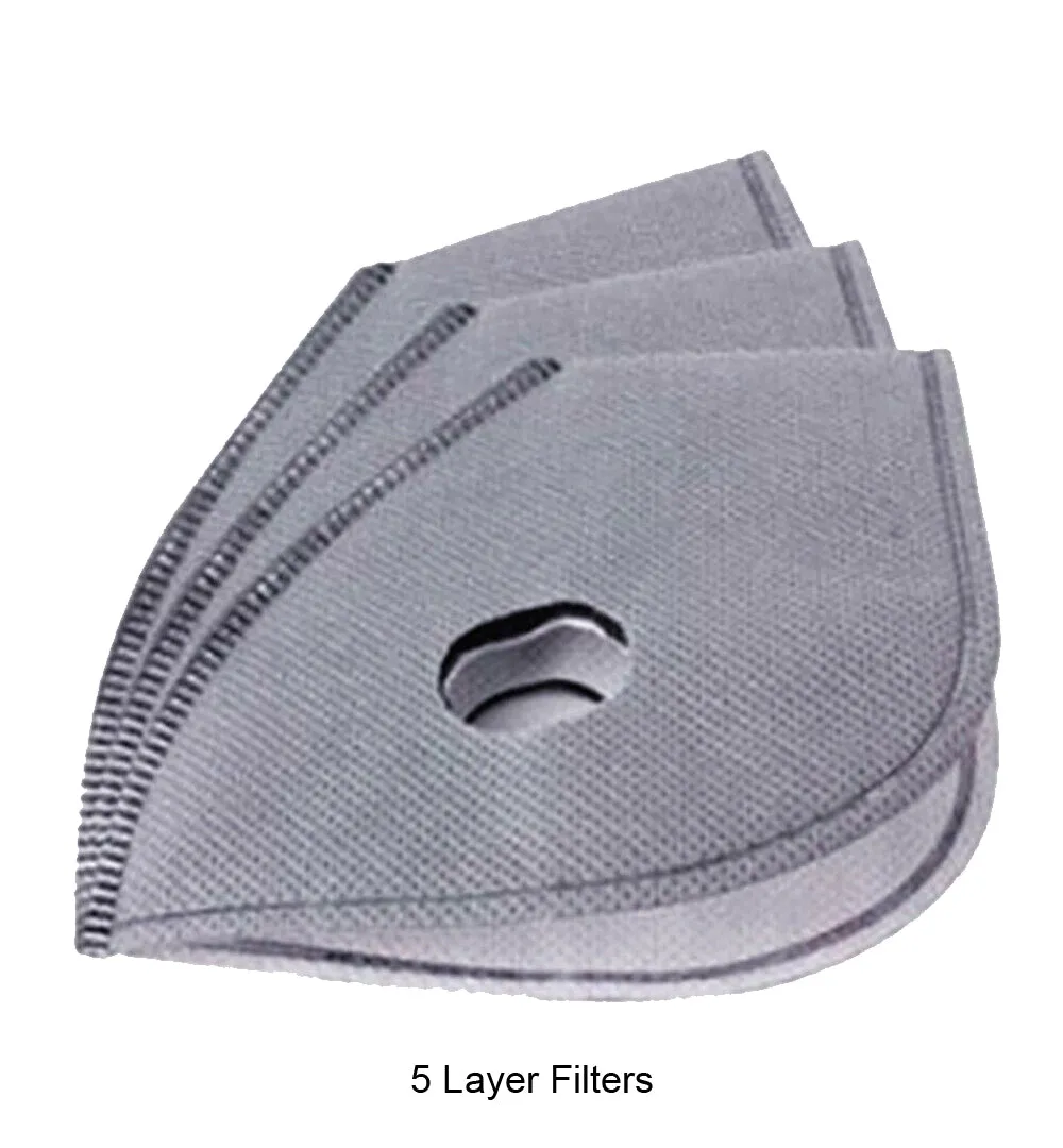 Black Camo Face Mask with replaceable KN95 filter  - Free Shipping - In Stock