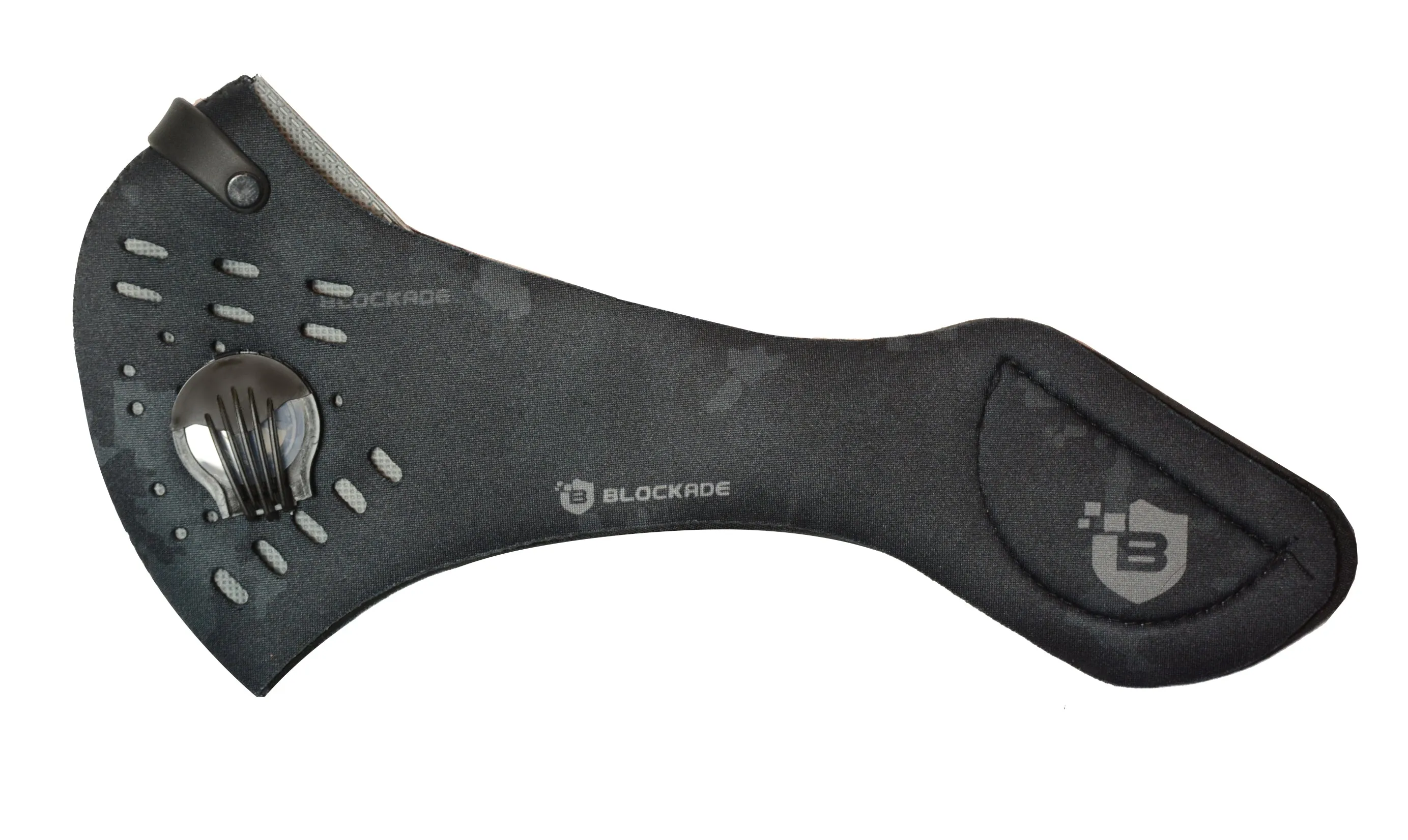 Black Camo Face Mask with replaceable KN95 filter  - Free Shipping - In Stock