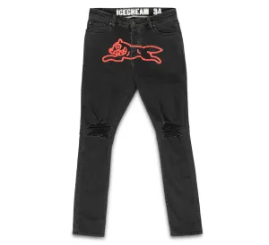 BLACK RUNNING DOG JEAN