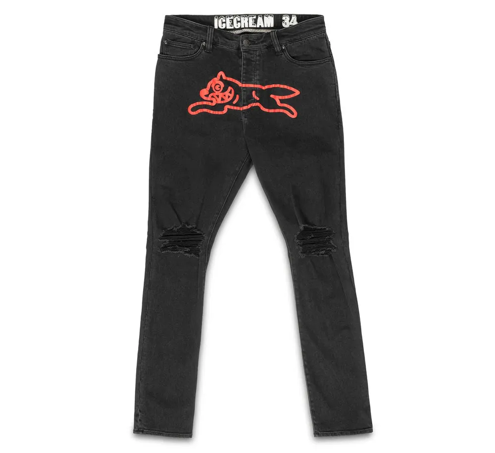 BLACK RUNNING DOG JEAN