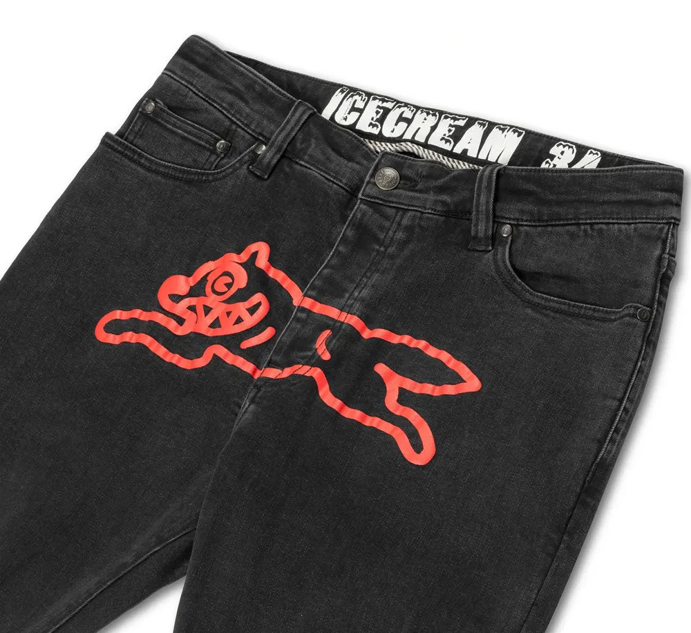 BLACK RUNNING DOG JEAN