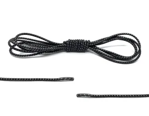 Black / Silver Elastic Laces