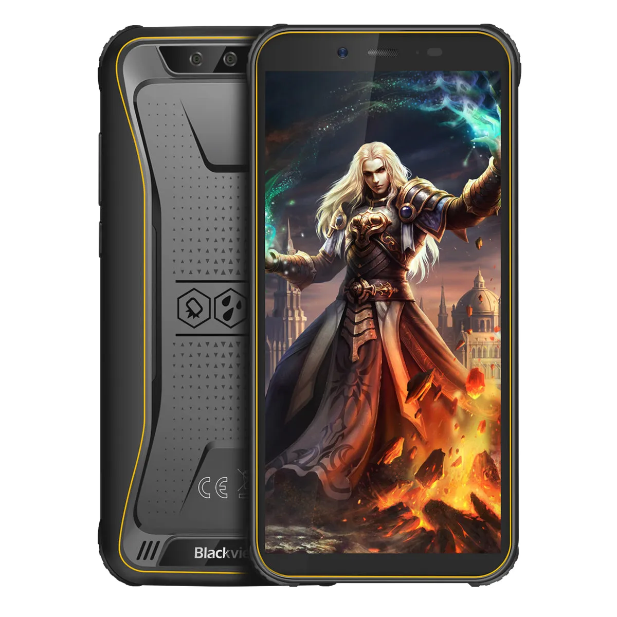 Blackview BV5500 Pro 4G Mobile Phone IP68 Waterproof 5.5"" HD  Android 9.0 3GB RAM 16GB ROM  8.0MP Camera NFC Yellow