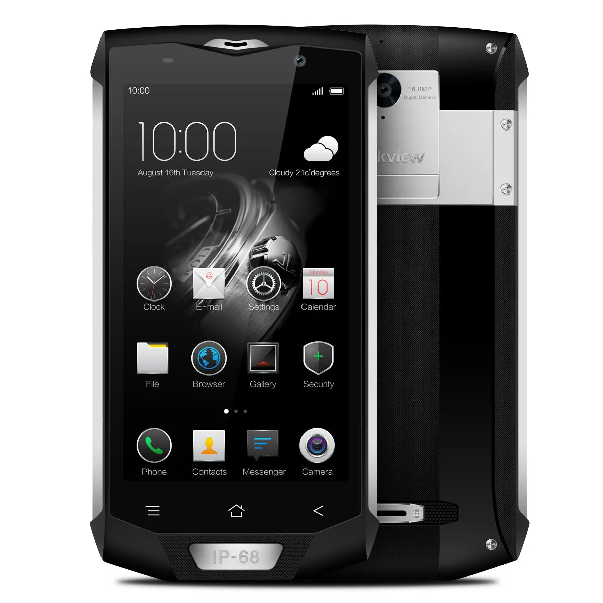 Blackview BV8000 Pro 5 Inch FHD Waterproof  Android 7.0 Fingerprint 4G Fast Charge NFC Smartphone (Silver)