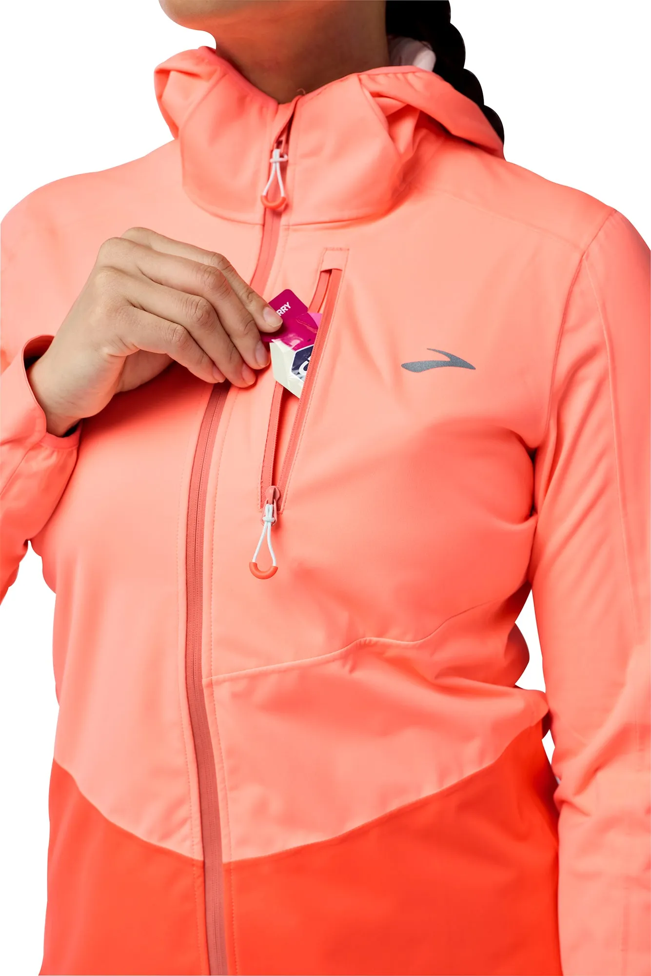 Brooks High Point 2.0 Waterproof Womens Running Jacket - Orange