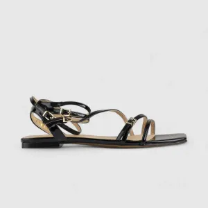 Bulbul Flat Sandal Black Car5004