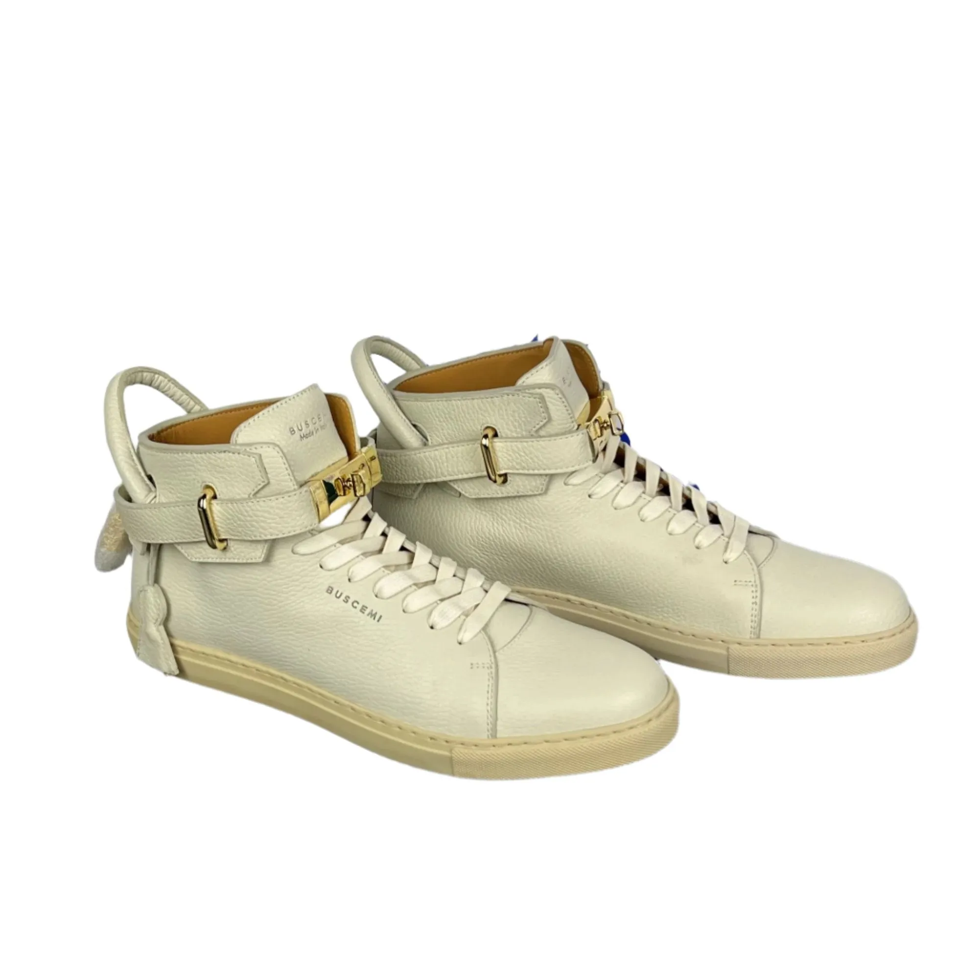 Buscemi Men's 100MM Avorio Leather Sneakers SAMPLE