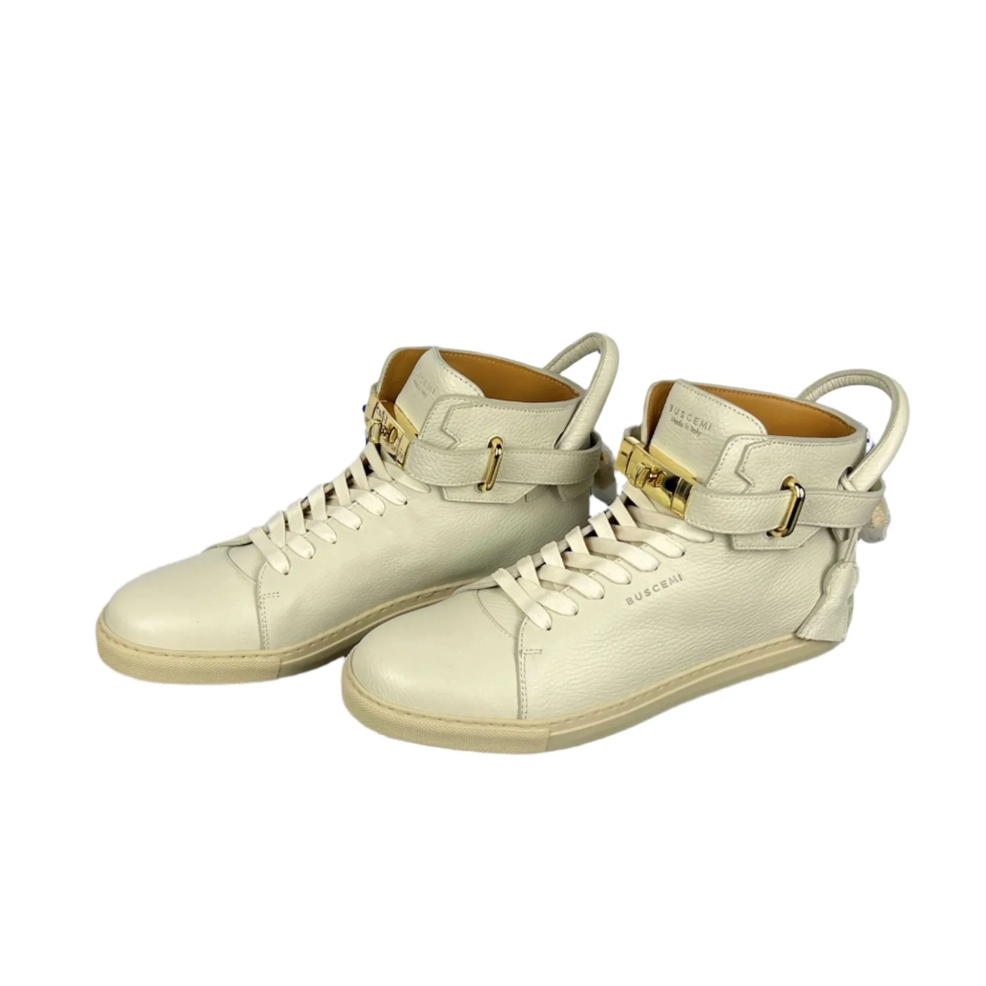 Buscemi Men's 100MM Avorio Leather Sneakers SAMPLE