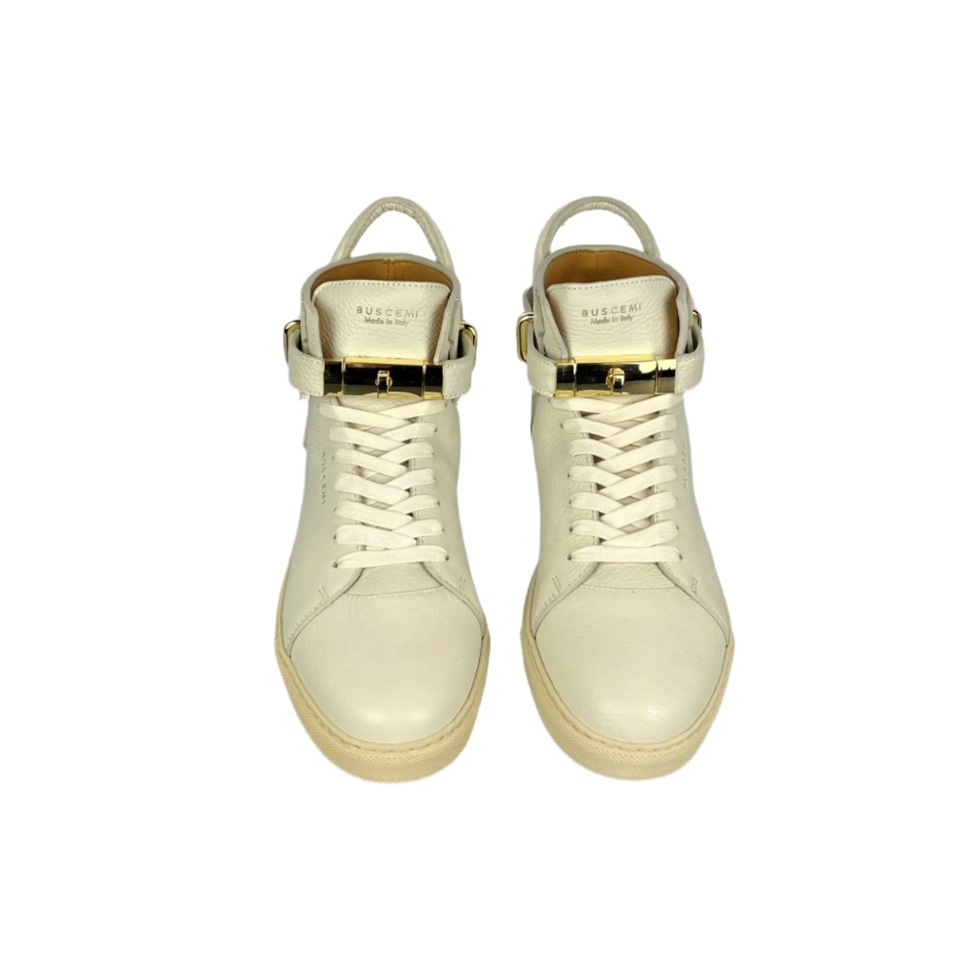 Buscemi Men's 100MM Avorio Leather Sneakers SAMPLE