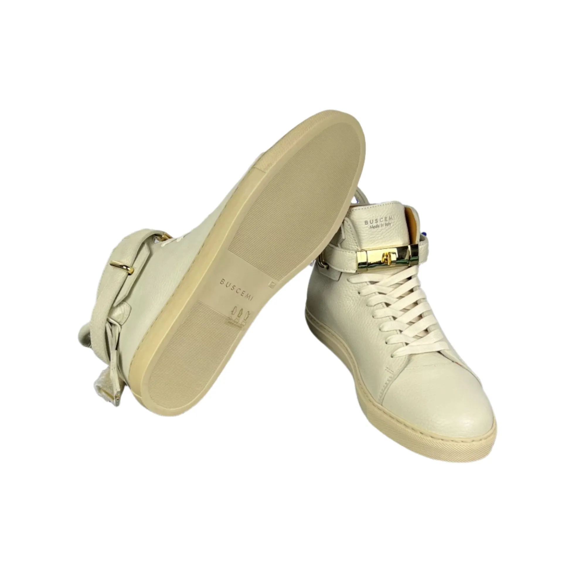 Buscemi Men's 100MM Avorio Leather Sneakers SAMPLE