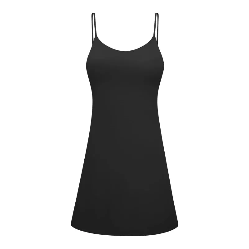 Buttery Soft Sleeveless Tennis Dress for Women - Self-Bra Support