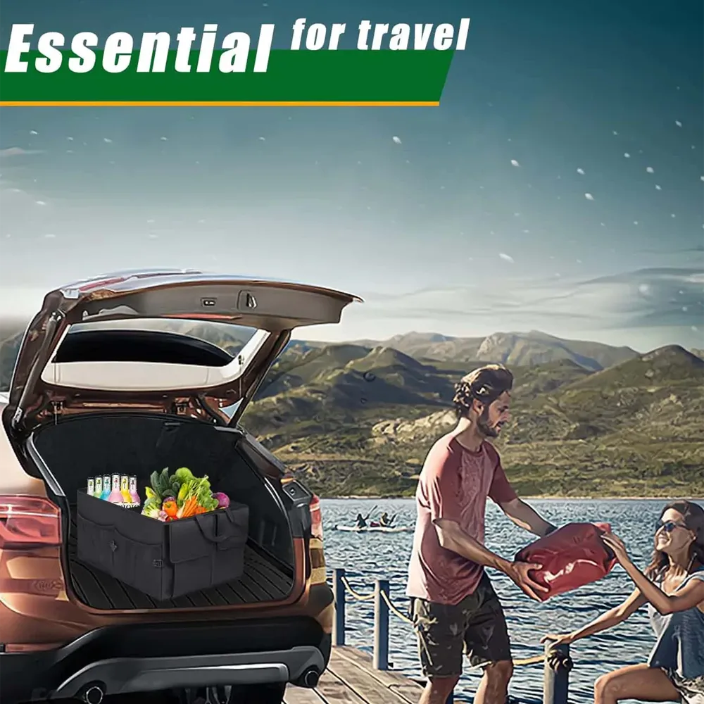 Car Trunk Organizer, Custom-Fit For Car, Foldable Car Trunk Storage Box, Storage Bag, Waterproof, Dust-proof, Stain-Resistant, Car Accessories WASA229