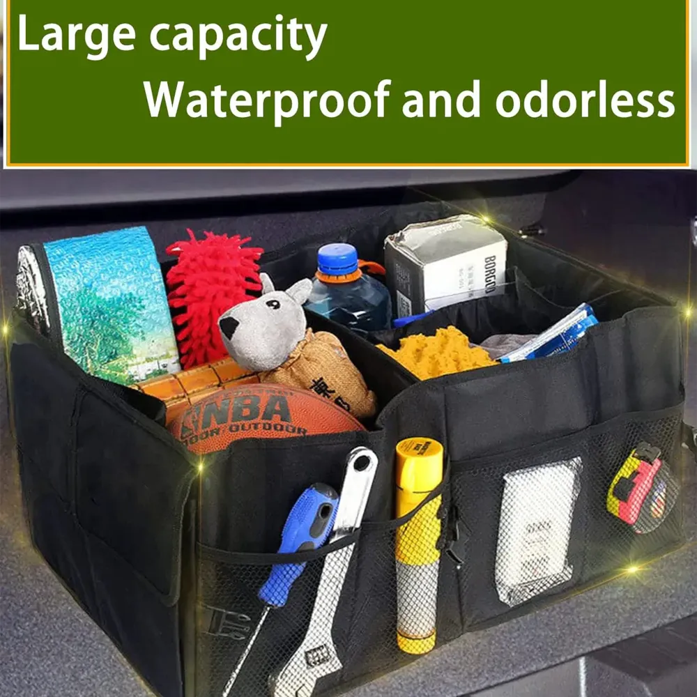Car Trunk Organizer, Custom-Fit For Car, Foldable Car Trunk Storage Box, Storage Bag, Waterproof, Dust-proof, Stain-Resistant, Car Accessories WASA229